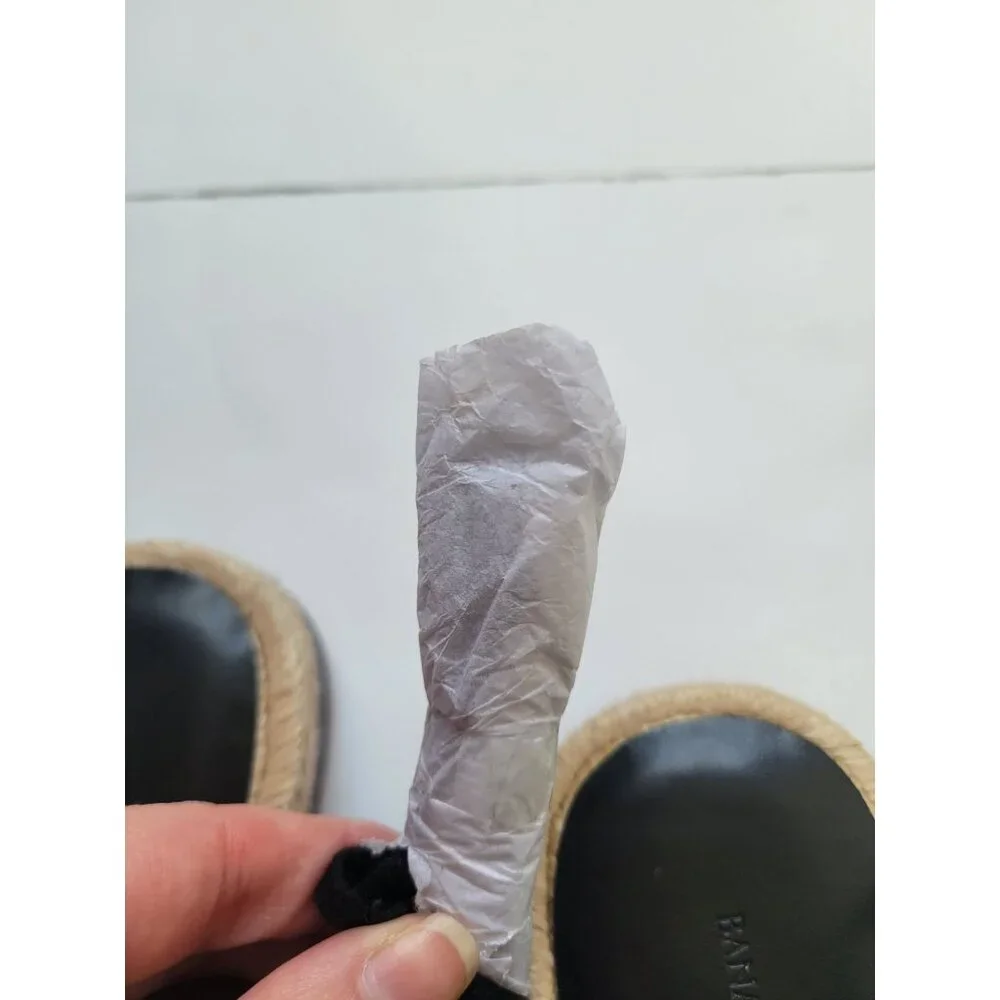 NWOT Banana Republic Leather Espadrille Gladiator Flat Sandals Size 10 Bohemian - Picture 3 of 7